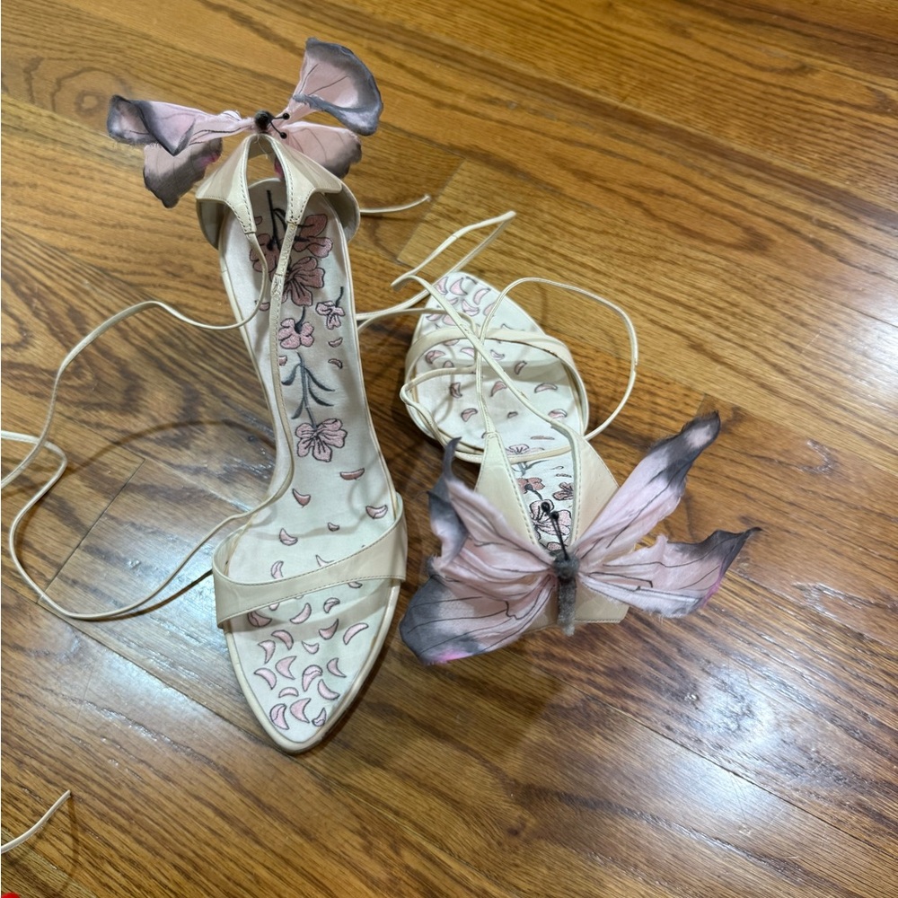 Vicini Pink Butterfly Heels